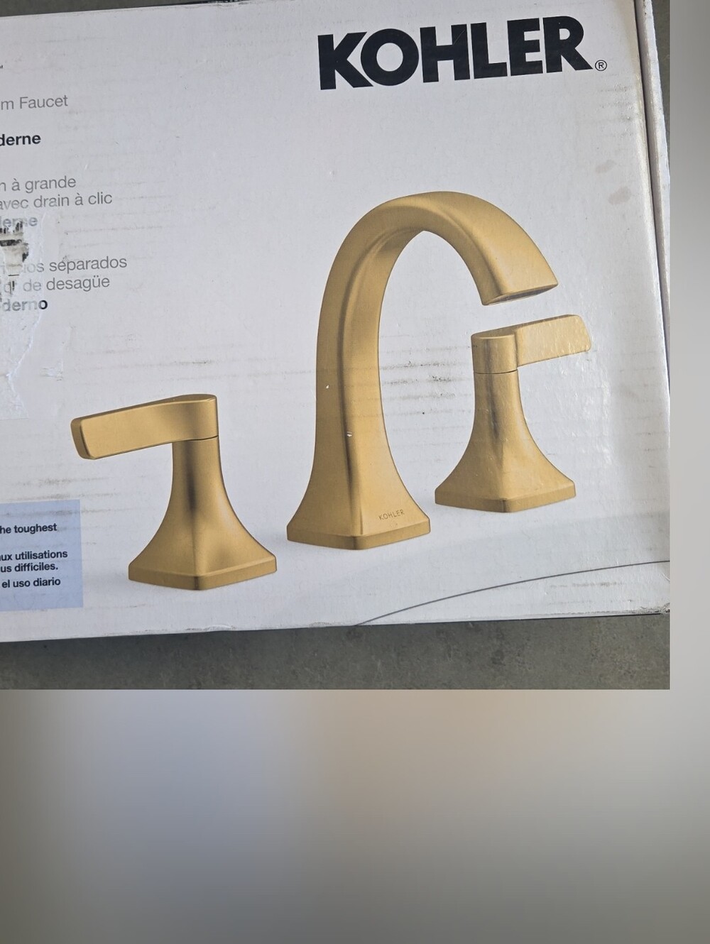 KOHLER Brushed Gold 3-Piece Bathroom Faucet Set